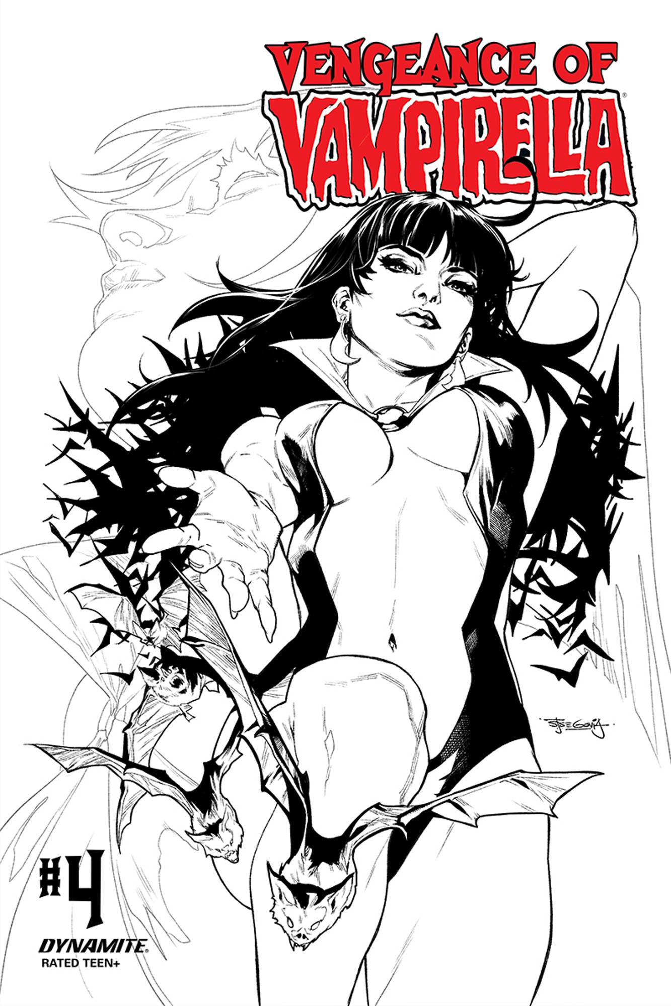 VENGEANCE OF VAMPIRELLA #4 1:15 Stephen Segovia BW FOC Variant (01/08/2020) DYNAMITE