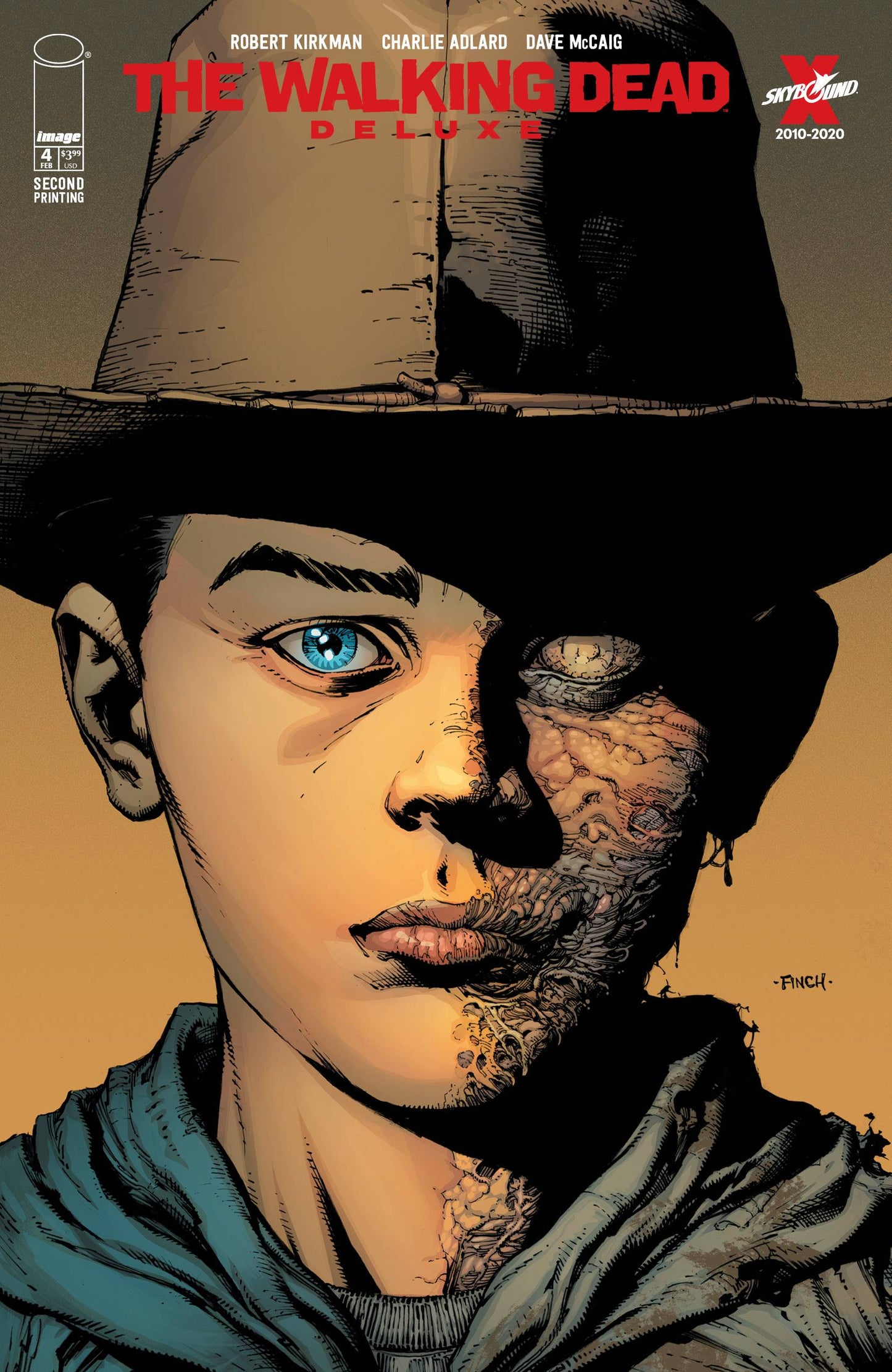 Walking Dead Dlx #4 2nd Print David Finch Headshot Variant (Mr) (02/24/2021) Image