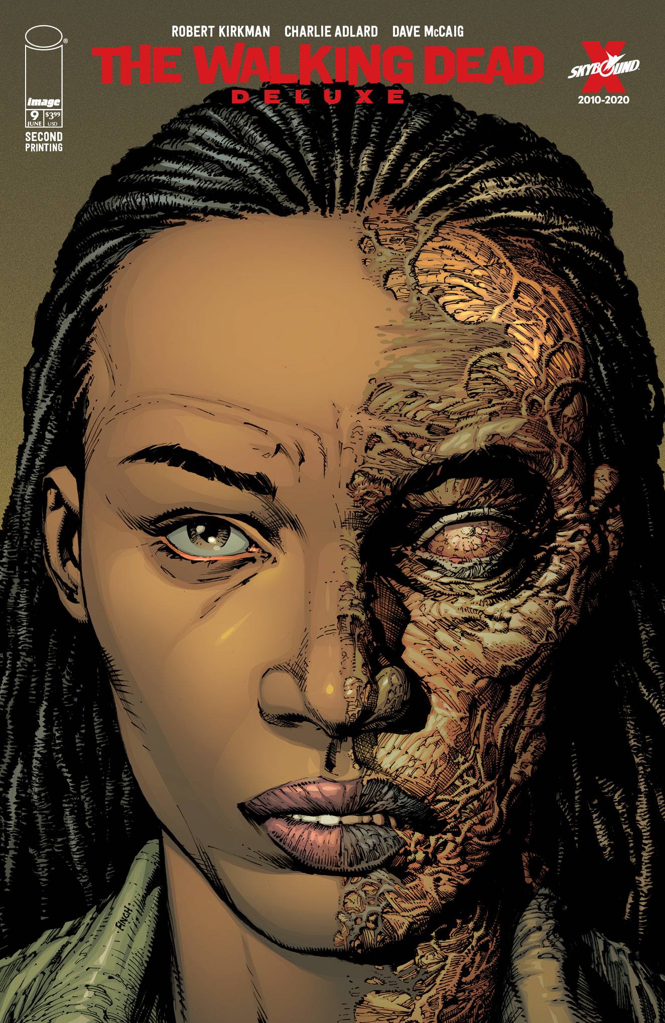 Walking Dead Dlx #9 2nd Print David Finch Headshot Variant (Mr) (06/30/2021) Image