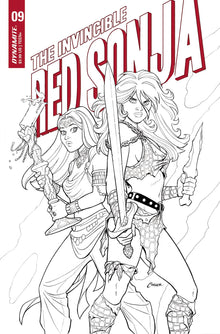 Invincible Red Sonja #9 G 1:15 Amanda Conner B&W Variant (06/08/2022) Dynamite