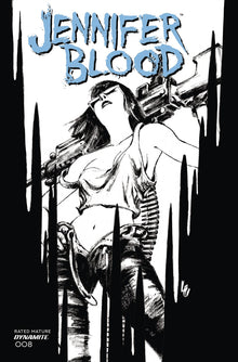 Jennifer Blood #8 G 1:15 Jonathan Lau B&W Variant GGA (Mr) (05/18/2022) Dynamite