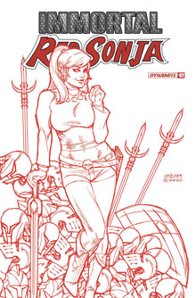 Immortal Red Sonja #2 T 1:15 Joseph Michael Linsner Fiery Red FOC Bonus Variant GGA (05/11/2022) Dynamite