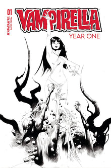 Vampirella Year One #1 ZE 1:10 Jae Lee B&W FOC Bonus Variant (07/27/2022) Dynamite