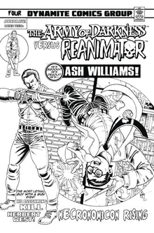 Aod Vs Reanimator Necronomicon Rising #4 L 1:7 Ken Haeser Amazing Spider-Man 129 Homage B&W FOC Variant (10/26/2022) Dynamite