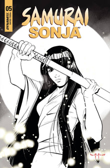 Samurai Sonja #5 P 1:7 Pasquale Qualano B&W FOC Variant (10/26/2022) Dynamite