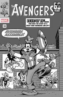 Amazing Spider-Man #45 E 1:100 Disney 100 Avengers 14 Homage Bw Variant (03/13/2024) Marvel