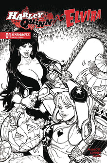 Harley Quinn X Elvira #1 O 1:10 Chad Hardin Line Art Variant (10/08/2025) Dynamite