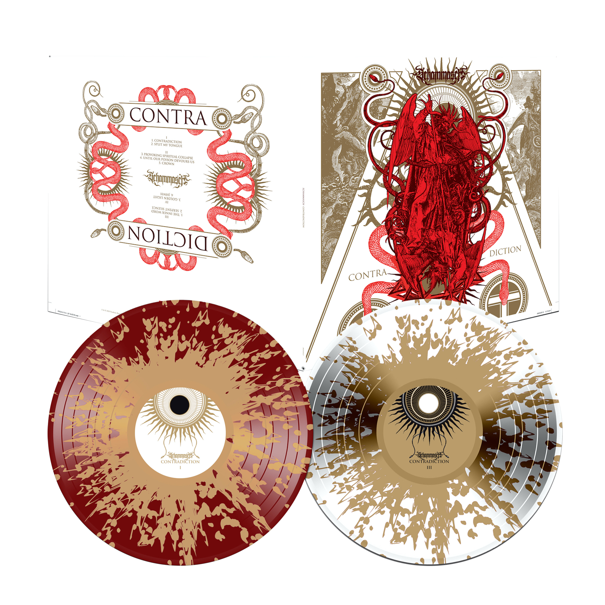 Schammasch - Contradiction on Red & White Vinyl with Gold Splatter LP
