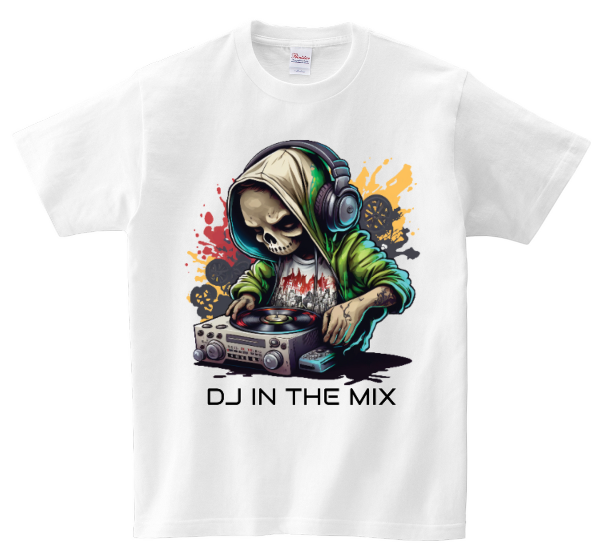 Dj Skull T-Shirts In The Mix DTG Full color Edition