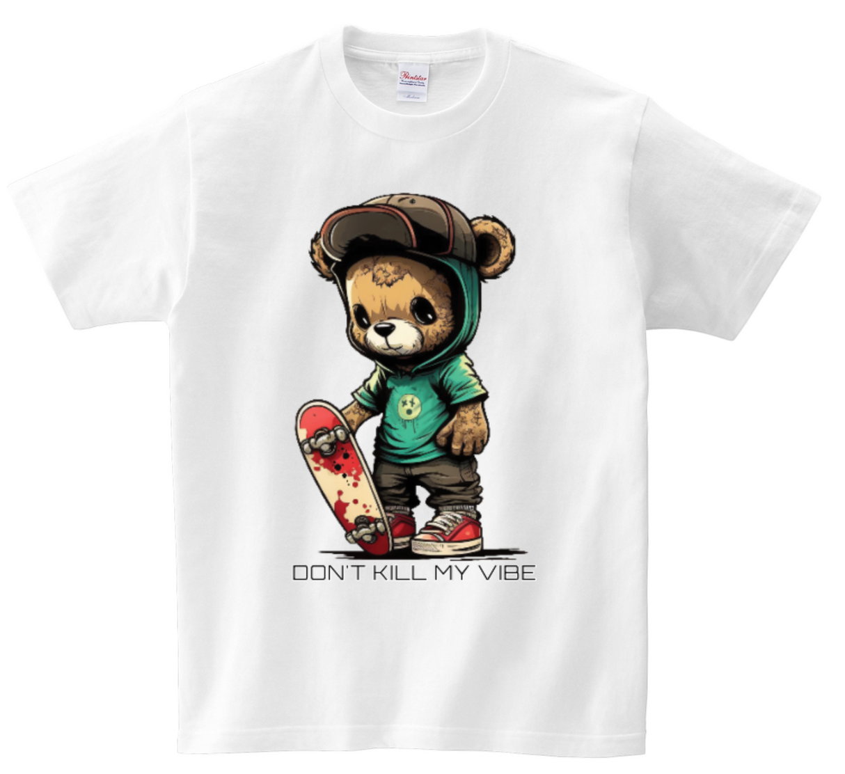 Camiseta DTG Teddy Don't Kill my Vibe Edición a todo color 