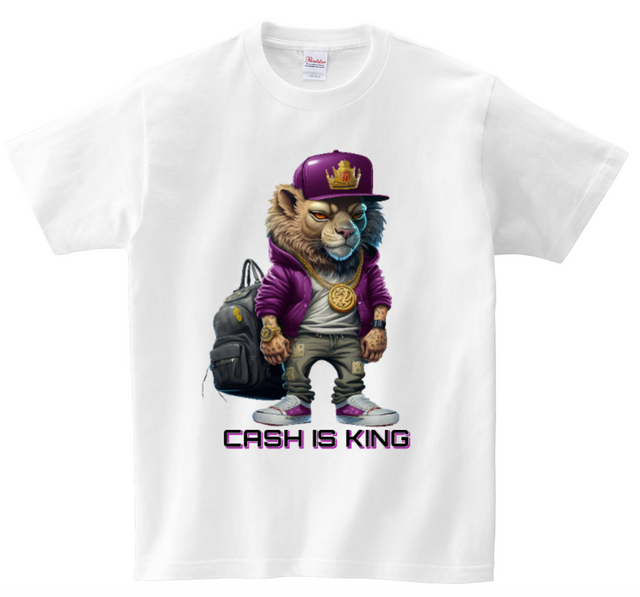 Camisetas Lion Cash is King DTG Edición a todo color 