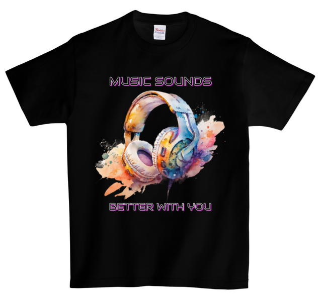 Camisetas La Música Suena Mejor Contigo Edición a Todo Color DTG 