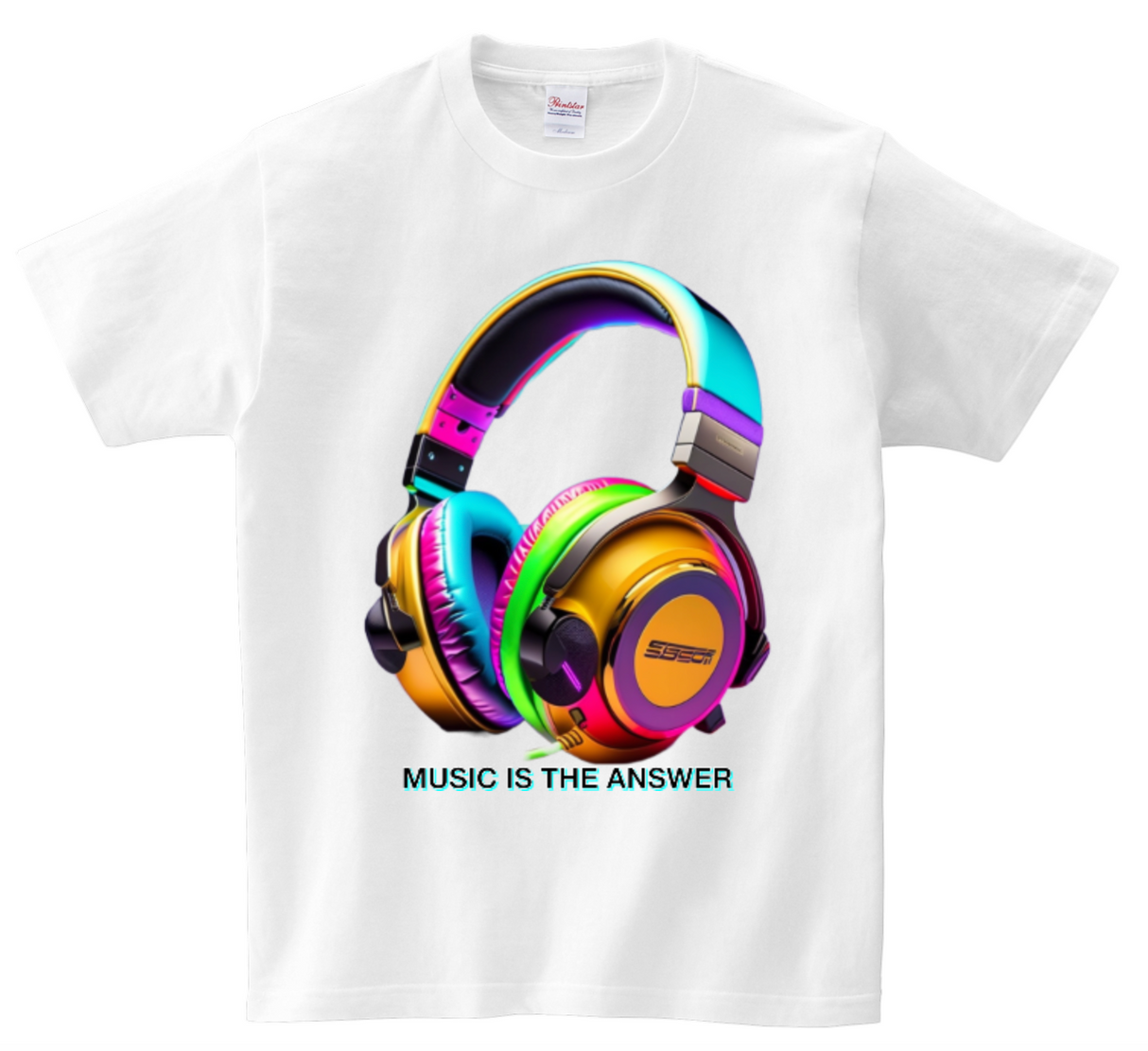 Music is the Answer Colorful Headphones Option 2 T-Shirts | Grooveman Music