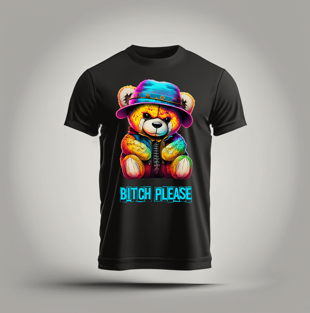 Camisetas con la frase Teddy Bitch Please | Grooveman Music