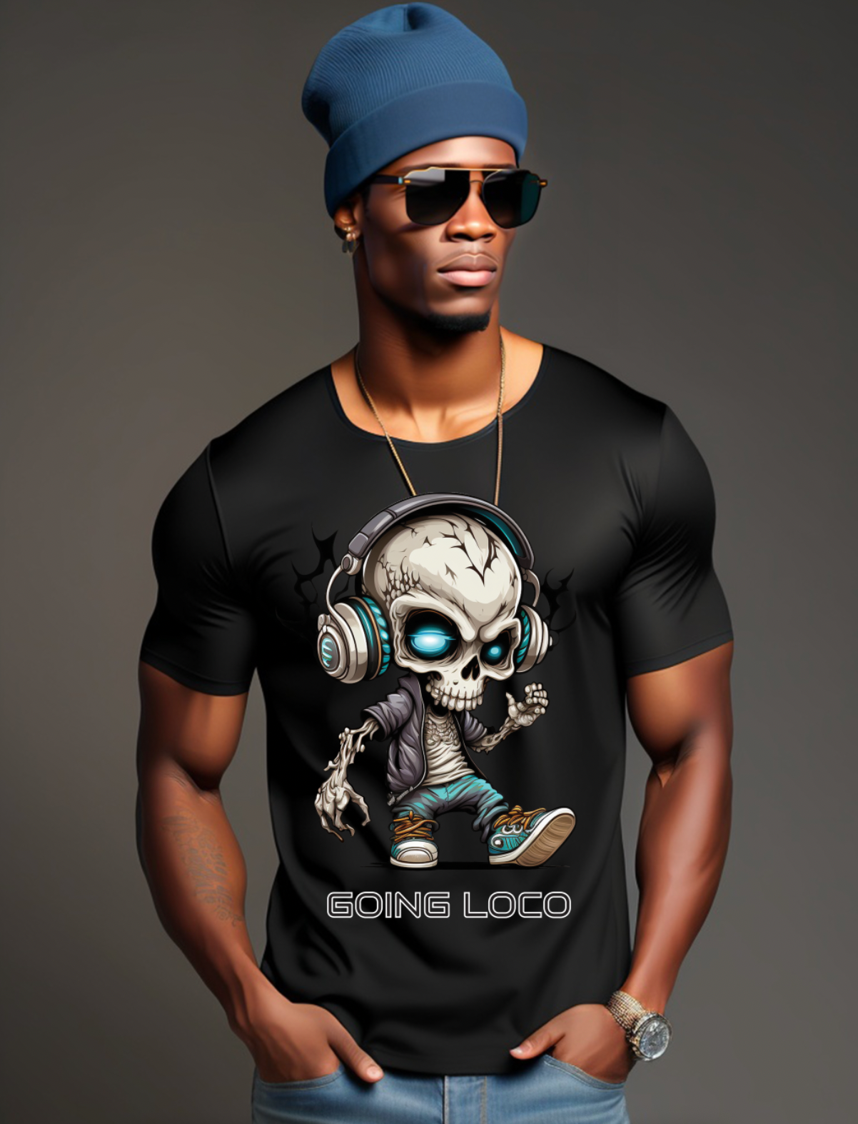 Skull Going Loco T-Shirts | Grooveman Music