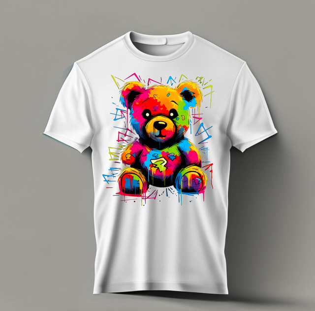 Camisetas de colores con osito de peluche | Grooveman Music