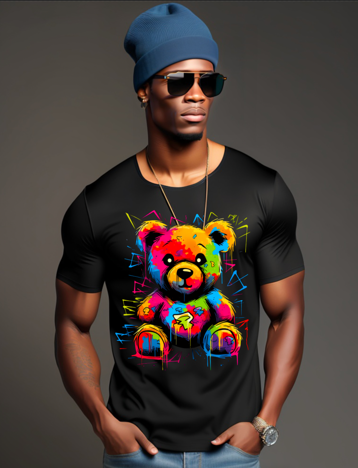 Camisetas de colores con osito de peluche | Grooveman Music