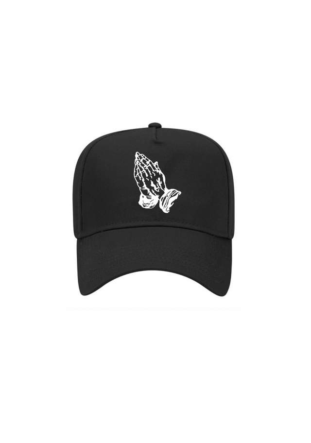 Gorra de béisbol de perfil medio de 5 paneles Manos en oración