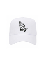 Gorra de béisbol de perfil medio de 5 paneles Manos en oración