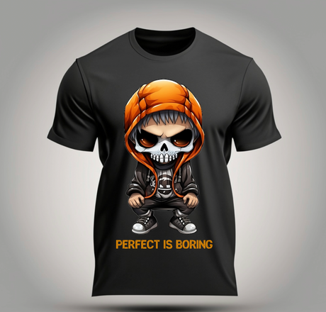 Skull Boy Perfect is Boring T-Shirts | Grooveman Music