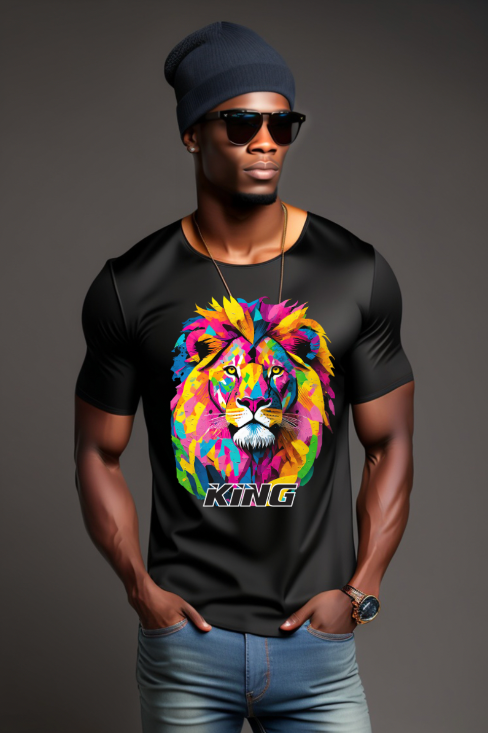 Camisetas exclusivas de inteligencia artificial de El Rey León | Grooveman Music