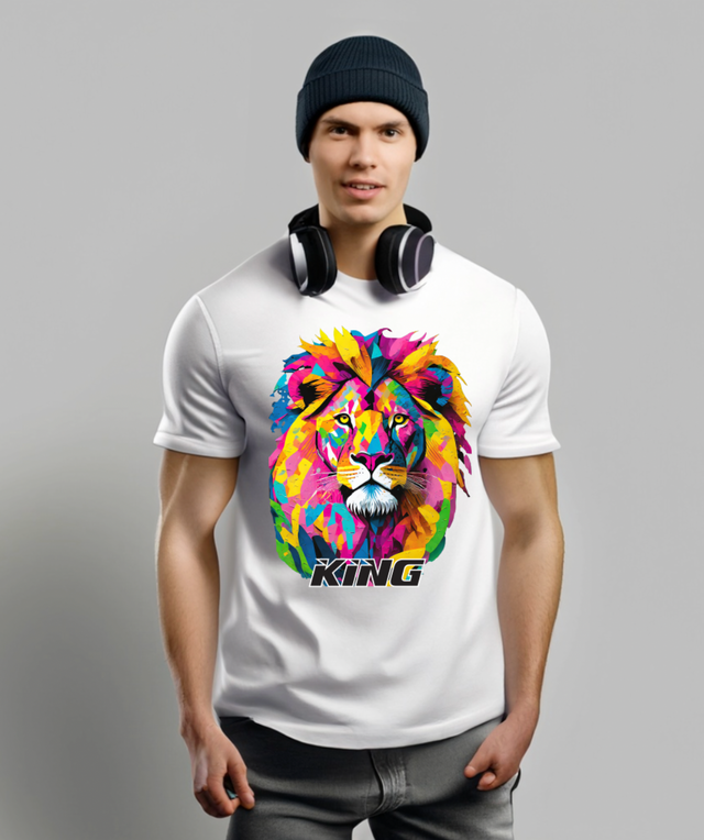 Camisetas exclusivas de inteligencia artificial de El Rey León | Grooveman Music