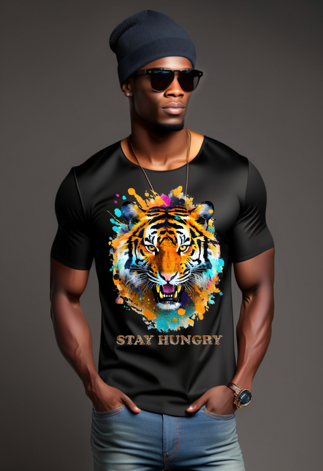 Camisetas exclusivas con diseño colorido de tigre | Grooveman Music