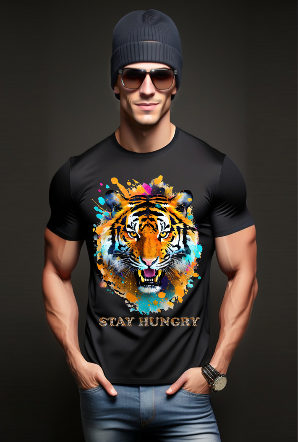 Tiger Colorful Exclusive Design T-Shirts | Grooveman Music