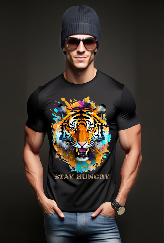 Camisetas exclusivas con diseño colorido de tigre | Grooveman Music