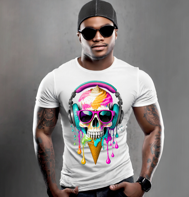 Camisetas exclusivas con calavera de helado derritiéndose | Grooveman Music