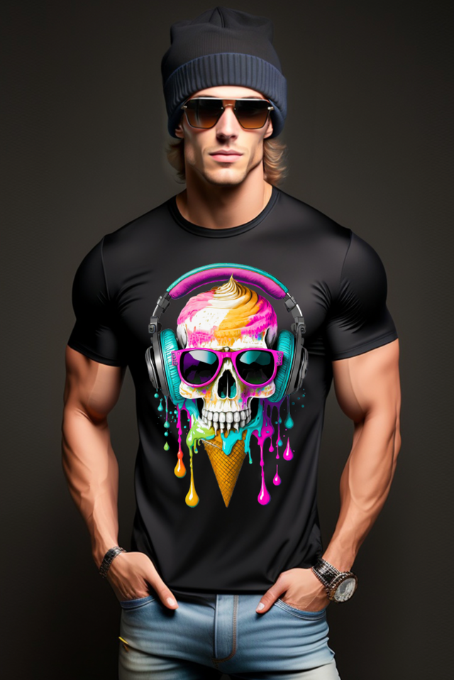 Camisetas exclusivas con calavera de helado derritiéndose | Grooveman Music