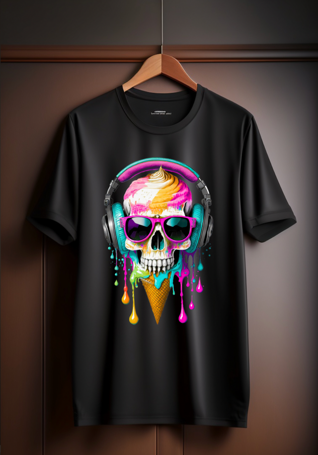 Camisetas exclusivas con calavera de helado derritiéndose | Grooveman Music