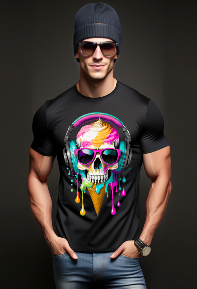 Camisetas exclusivas con calavera de helado derritiéndose | Grooveman Music