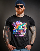 Camisetas exclusivas Shark Stay Hungry | Grooveman Music