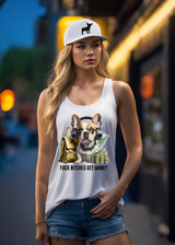 Frenchie Fuck Bitches Get Money Tank Top | Grooveman Music