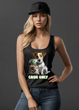 Jack Russell Dog Cash Only Tank Top | Grooveman Music