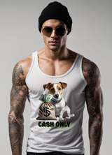 Camiseta sin mangas con el logo de Jack Russell Dog Cash Only | Grooveman Music