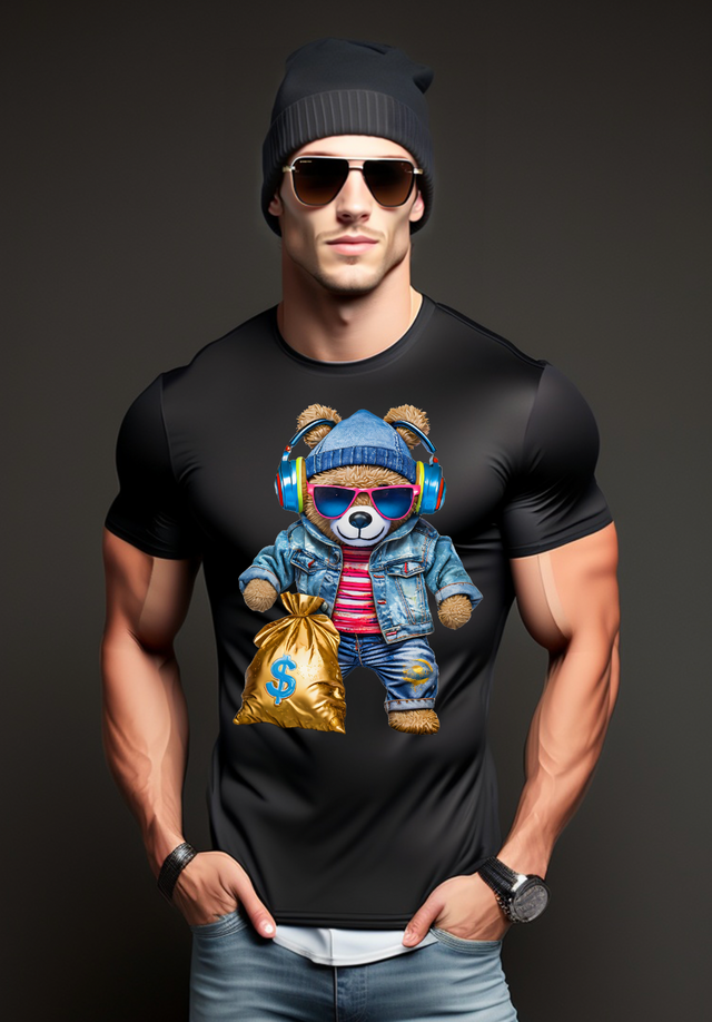 Camisetas exclusivas de Teddy con bolsa de dinero | Grooveman Music