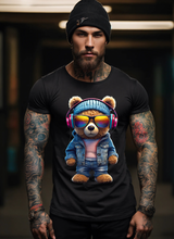 Camisetas exclusivas de osito de peluche con auriculares y gorro rosas | Grooveman Music