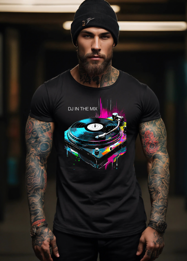 Camisetas exclusivas de DJ In the Mix de Turntable | Grooveman Music