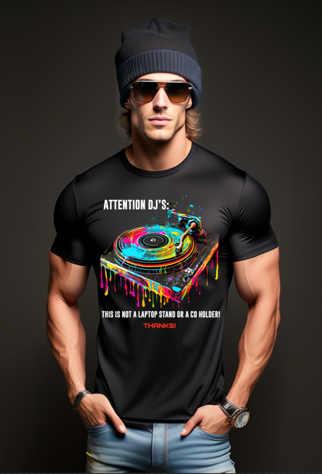 Camisetas exclusivas de Turntable Attention DJ | Grooveman Music