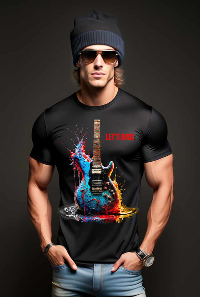 Guitar Let's Rock Exclusive T-Shirts | Grooveman Music