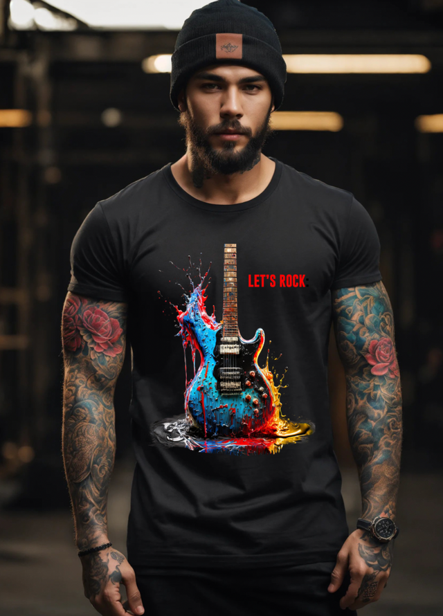 Guitar Let's Rock Exclusive T-Shirts | Grooveman Music