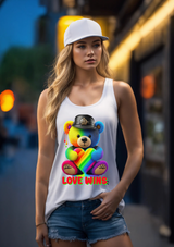 Teddy Love Wins Rainbow Tank Top | Grooveman Music