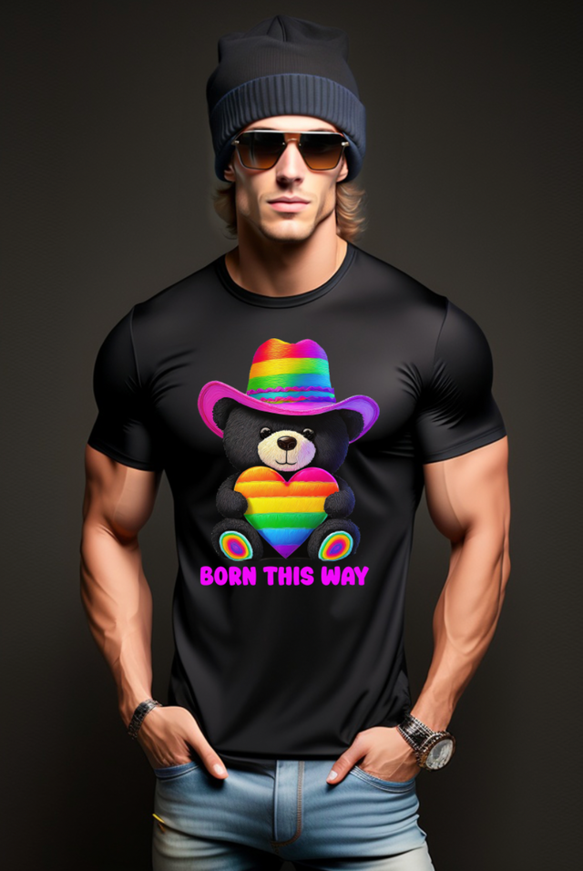 Camisetas arcoíris de Teddy Born This Way | Grooveman Music