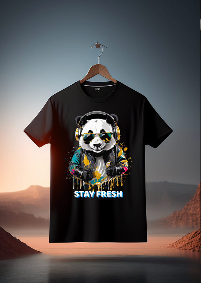 Panda Stay Fresh Art Exclusive T-Shirts | Grooveman Music