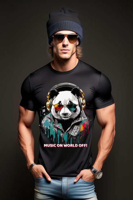 Panda Music on World Off! Art Exclusive T-Shirts | Grooveman Music