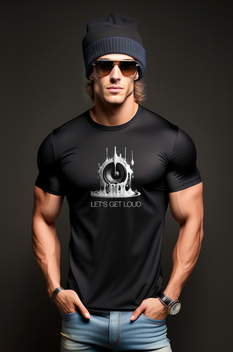 Camisetas exclusivas de la colección Speaker Get Loud Black | Grooveman Music