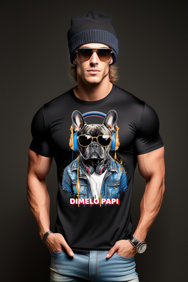 Frenchie Dimelo Papi Art Exclusive T-Shirts | Grooveman Music