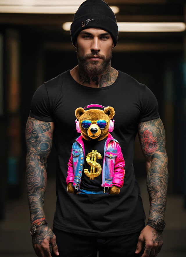 Camisetas exclusivas con el diseño de chaqueta rosa de peluche | Grooveman Music